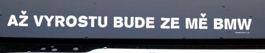 Samolepka na auto Samolepka na auto Až vyrostu bude ze mě BMW
