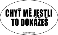Samolepka Chyť mě jestli to dokážeš