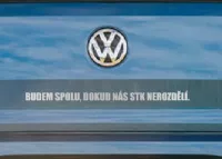 Stříbrná samolepka budem spolu, dokud nás STK nerozdělí