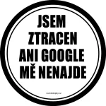 Samolepka Jsem ztracen. Ani Google mě nenajde