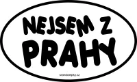 Samolepka na auto Nejsem z Prahy