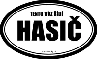 Samolepka na auto hasič
