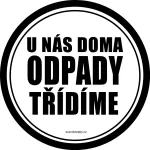 Samolepka: U nás doma odpad třídíme